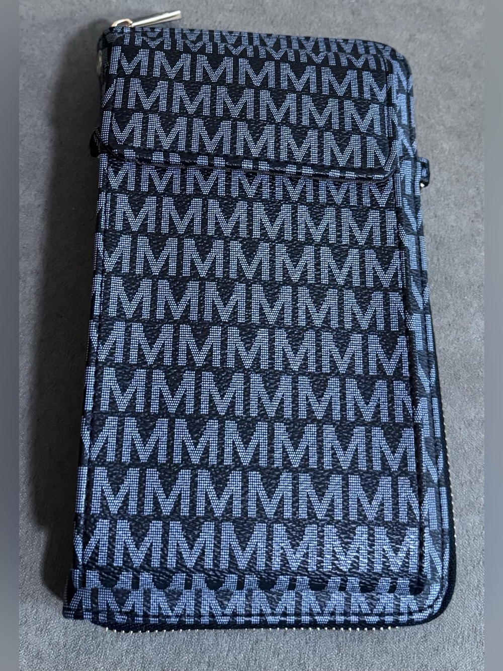 MKF Collection Mala Black and White Clutch Wallet, Wristlet or Crossbody Bag